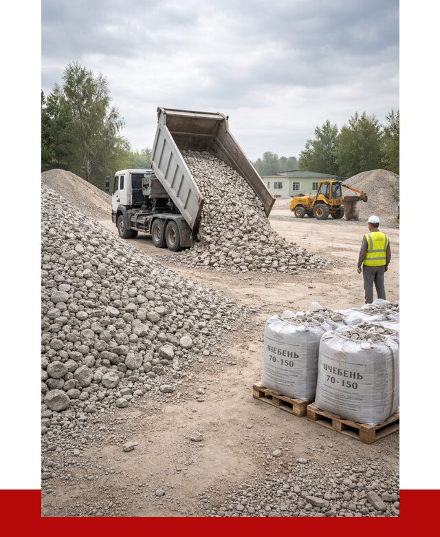 Известняковый щебень фракция 70-150 в Можге от 1266 р. | ПРОНЕРУДМжг