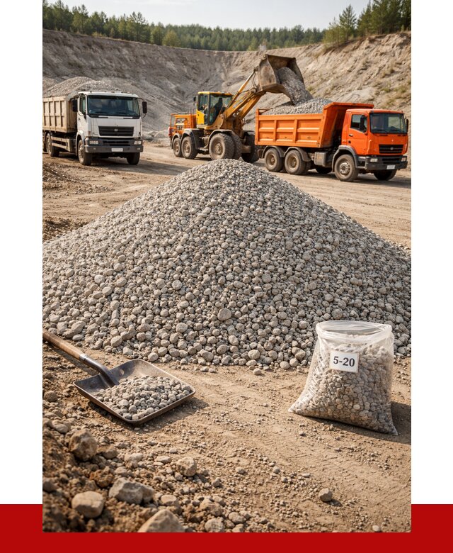 Доломитовый щебень фр. 5-20 в Можге от 4254 р. | ПРОНЕРУДМжг