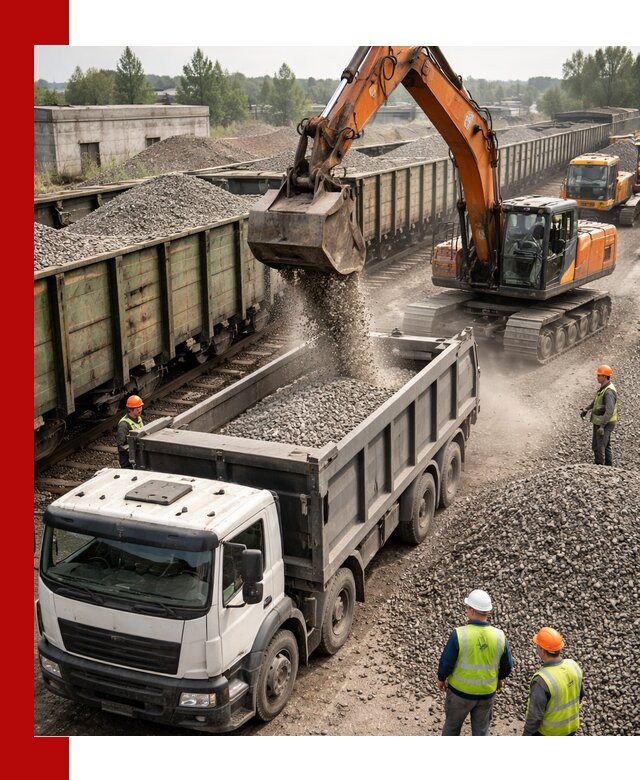 Железнодорожный щебень фракция 25–60 для поставок в Можге