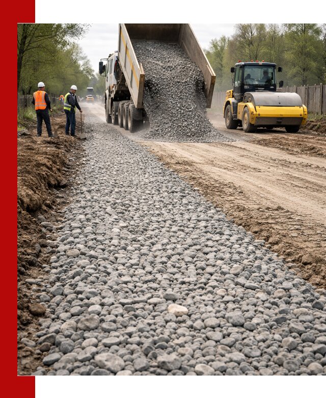 Доставка щебня для отсыпки дорог в Можге высокого качества