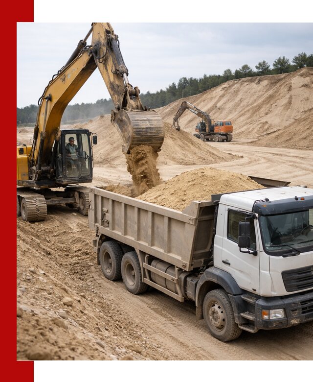 Доставка карьерного песка с самосвалами и разгрузкой в Можге