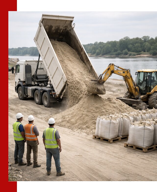 Доставка речного песка в Можге самосвалами и погрузкой