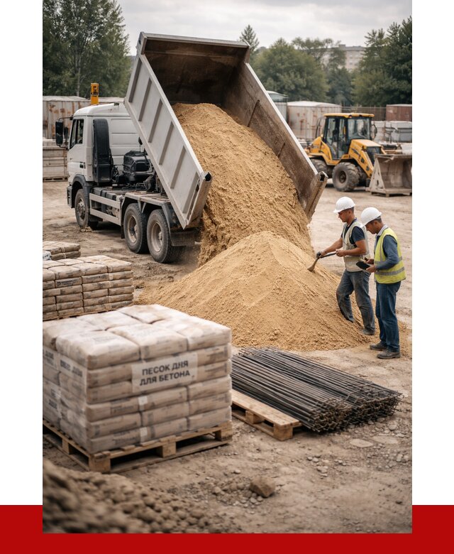 Песок для бетона в Можге от 2532 р. с доставкой, ПРОНЕРУДМжг