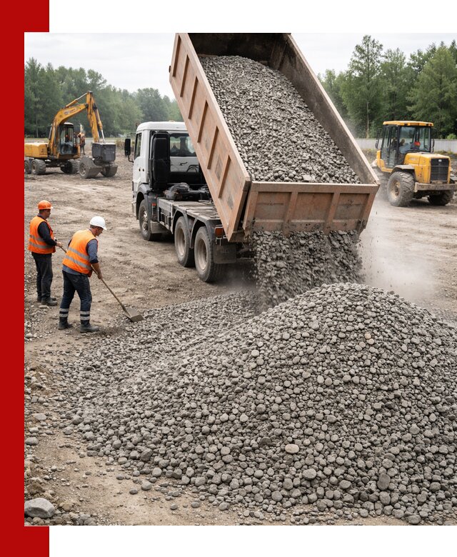 Доставка гравия фракции 40-70 в Можге оптом и в розницу