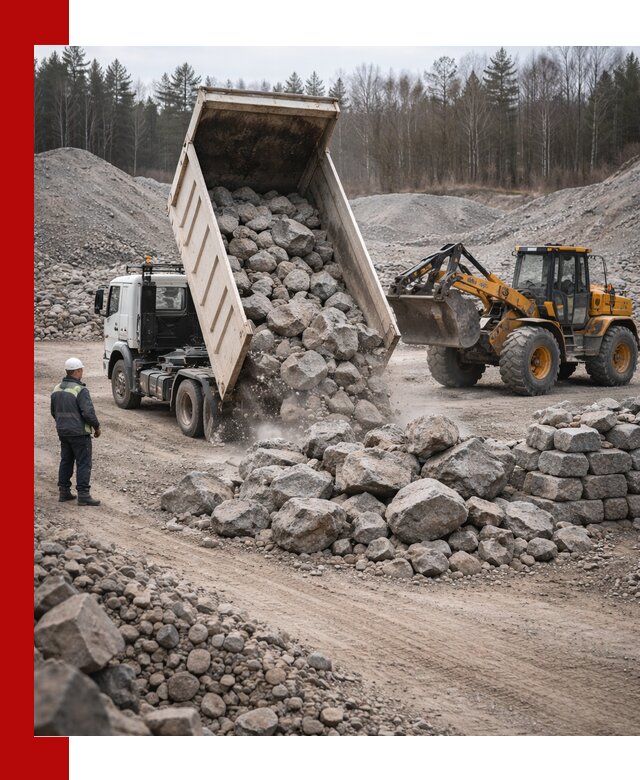 Доставка и продажа бутового гранитного камня в Можге