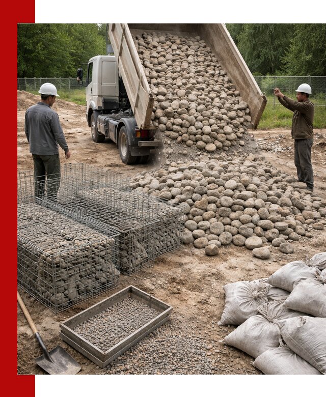 Камень для габионов фракция 70–151 в Можге