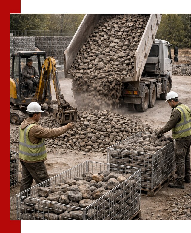 Камень для габионов фракция 100–201 в Можге