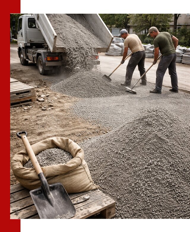 Отсев для тротуарной плитки в Можге — доставка и укладка