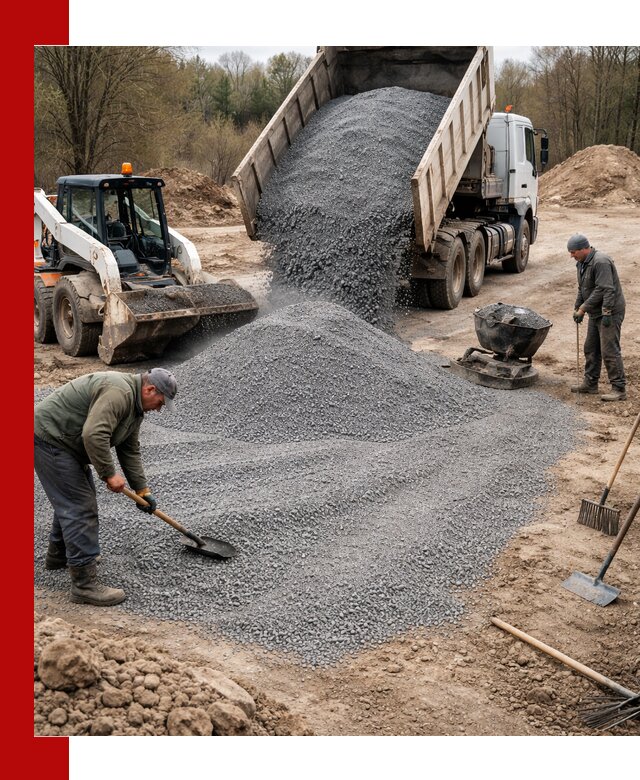 Отсев для подсыпки в Можге — доставка и подсыпка на участок