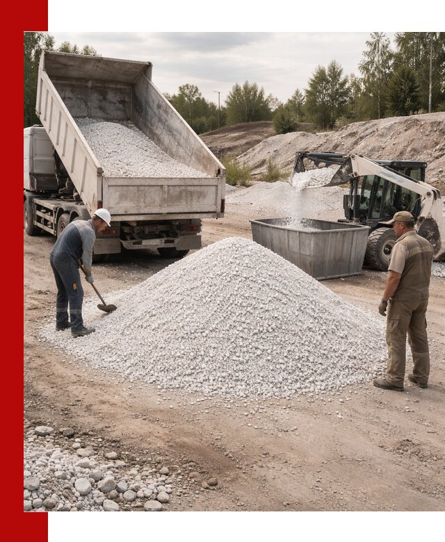 Доставка и продажа белой мраморной крошки в Можге