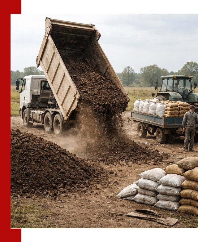 Доставка грунта и удобрений оптом в Можге для сельхоз и строительства