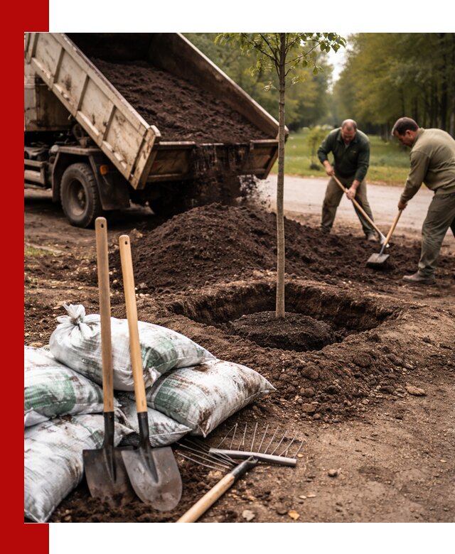 Грунт для посадки деревьев в Можге — доставка и подготовка почвы