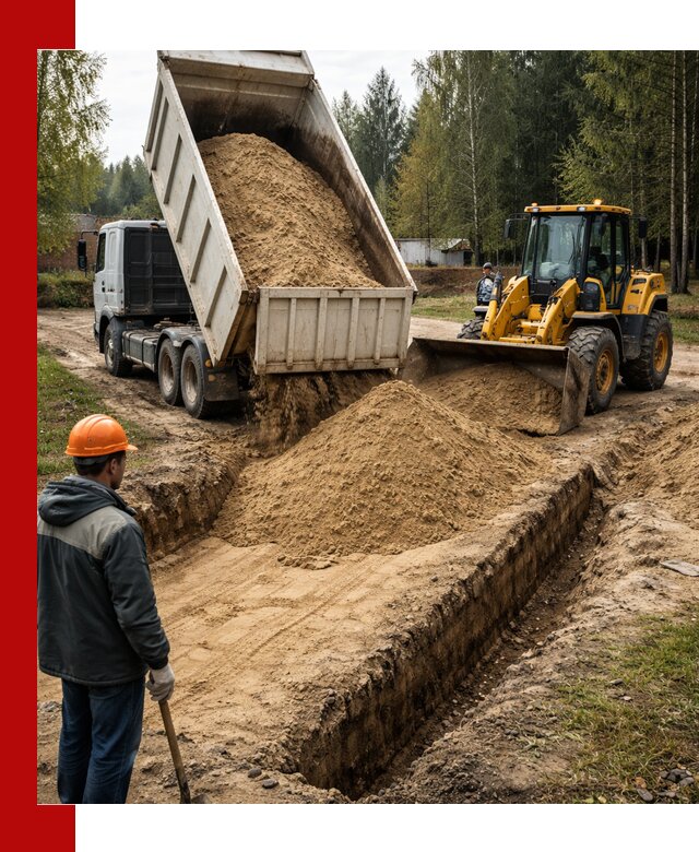 Доставка песчаного грунта в Можге для строительных работ