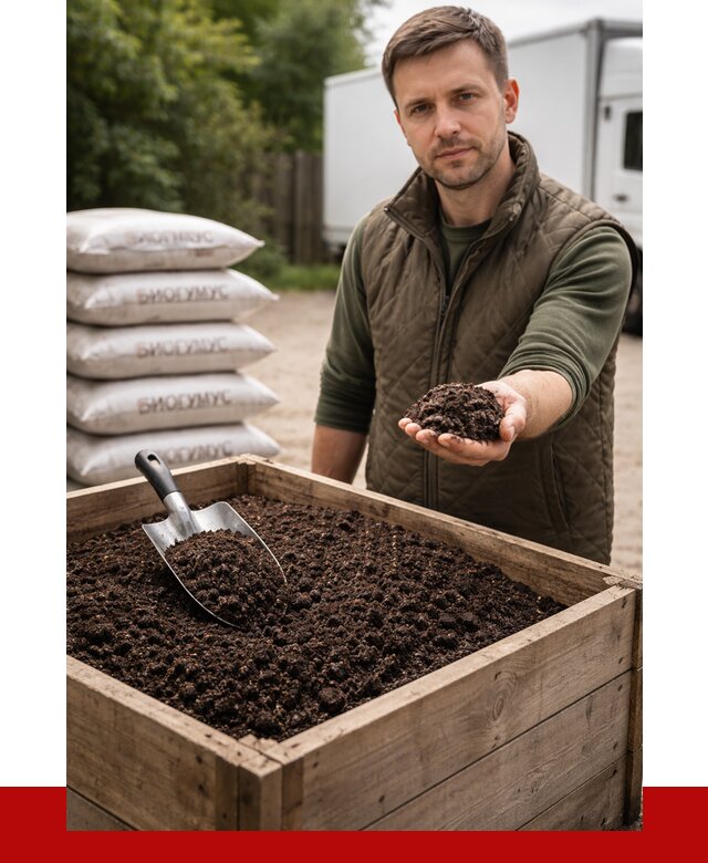 Купить биогумус в Можге с доставкой от 8609 р. за куб | ПРОНЕРУДМжг