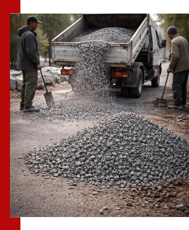 Гранитная крошка для посыпки дорог и тротуаров в Можге