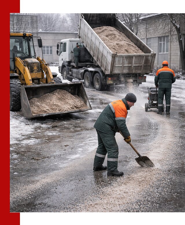 Реагент против гололеда с доставкой и нанесением в Можге