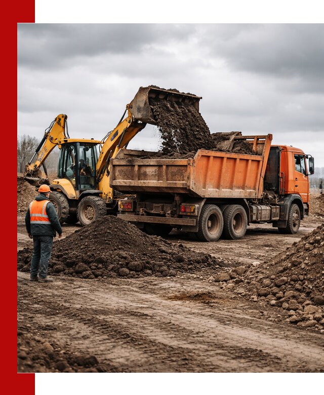 Вывоз грунта и строительного мусора в Можге грузовыми самосвалами