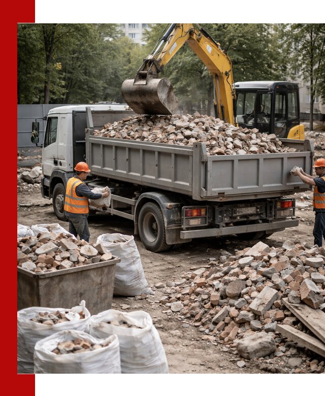 Вывоз строительного мусора в Можге с самосвалами и контейнерами